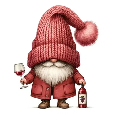Mô hình chú lùn uống rượu vang 3D trang trí độc đáo (Wine Drinking Gnome)