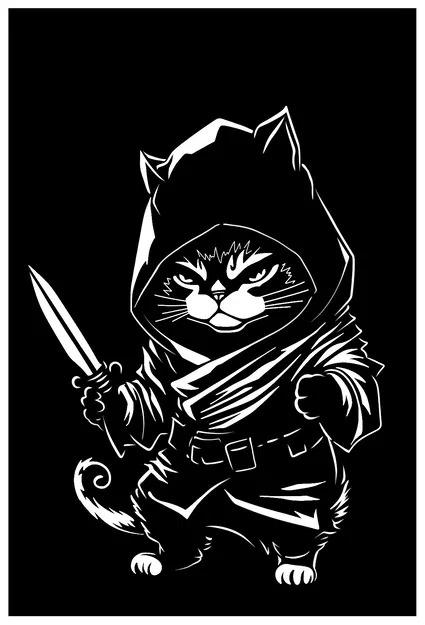 Mẫu trang trí tường 3D hình Ninja Cat độc đáo - Tải file STL miễn phí - Image 1