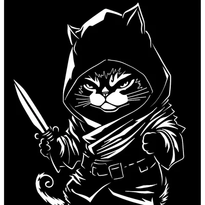 Mẫu trang trí tường 3D hình Ninja Cat độc đáo - Tải file STL miễn phí