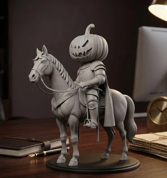 Mô hình Kỵ sĩ Đầu Bí ngô 3D độc đáo trang trí đẹp mắt - Image 1