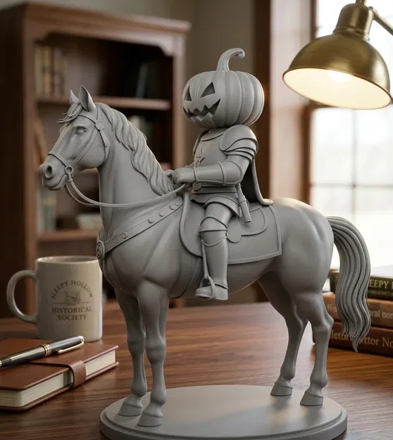 Mô hình 3D Kỵ sĩ không đầu Headless Horseman cưỡi ngựa ấn tượng - Image 1