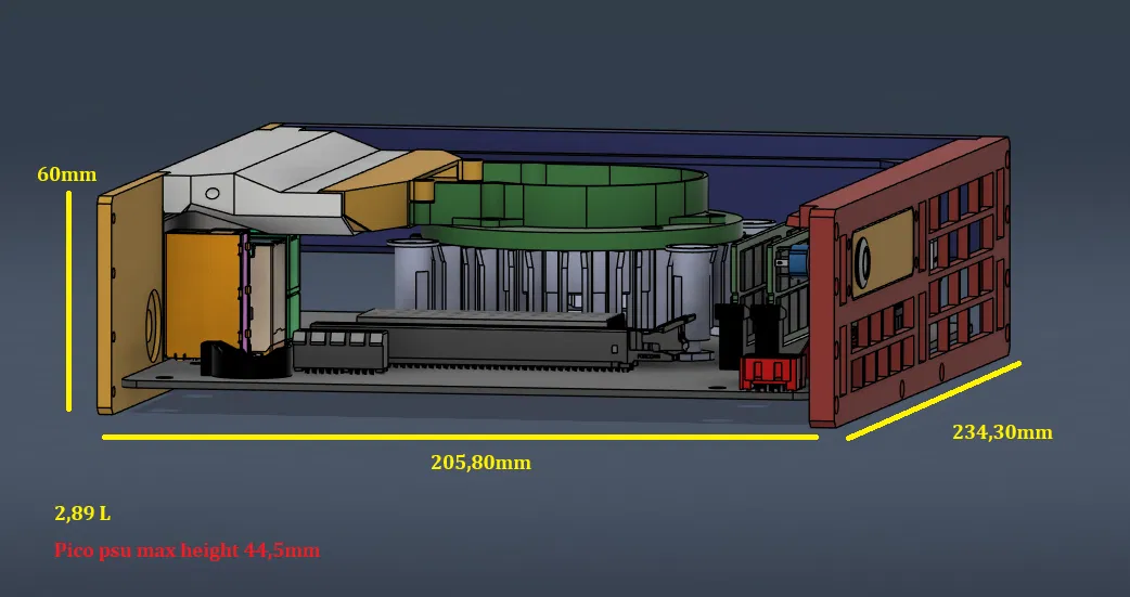 Vỏ case Mini PC 2.9L siêu nhỏ gọn cho m-ATX / ITX - Tùy biến linh hoạt - Image 10