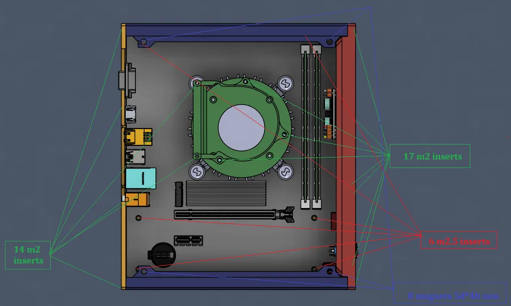 Vỏ case Mini PC 2.9L siêu nhỏ gọn cho m-ATX / ITX - Tùy biến linh hoạt - Image 11