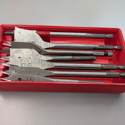 Khay Gridfinity đựng mũi khoan mái chèo (Spade bits)