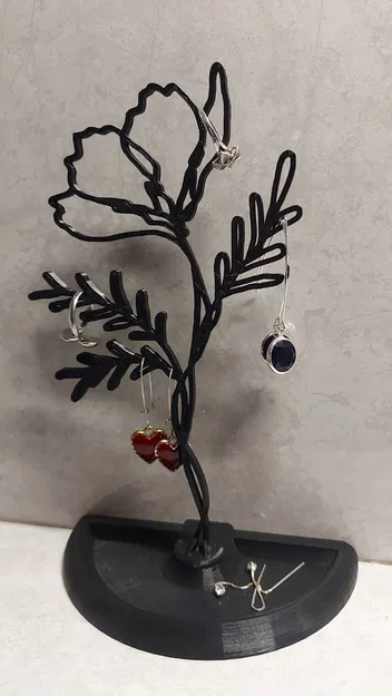 Giá treo trang sức hình bông hoa nghệ thuật One-line - Image 1