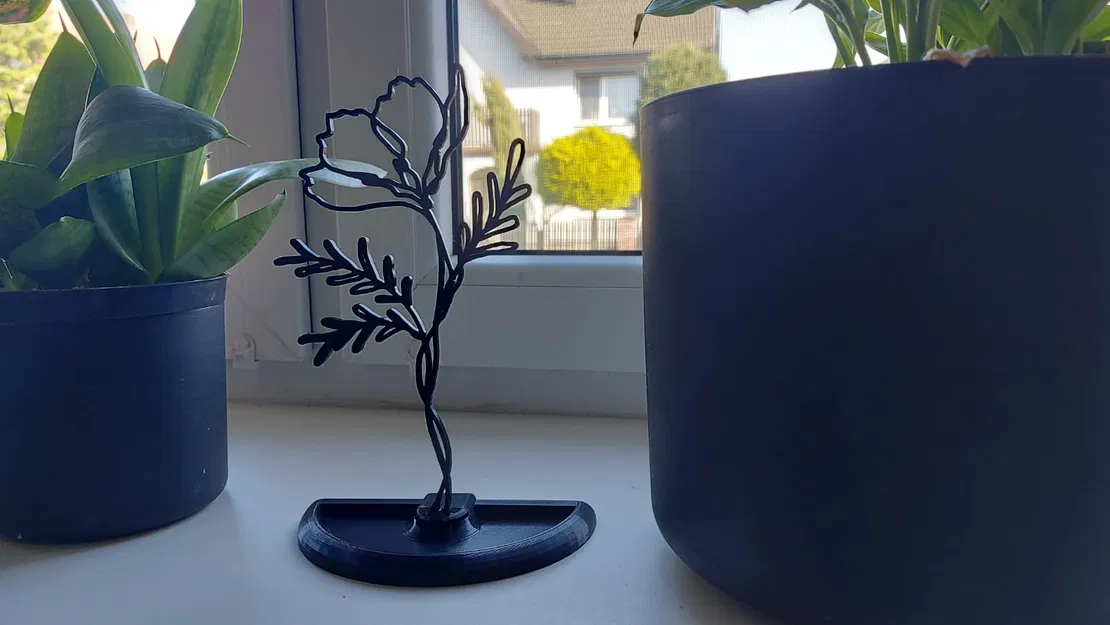 Giá treo trang sức hình bông hoa nghệ thuật One-line - Image 2