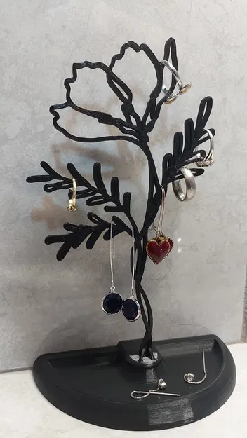 Giá treo trang sức hình bông hoa nghệ thuật One-line - Image 3