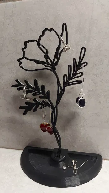 Giá treo trang sức hình bông hoa nghệ thuật One-line - Image 4