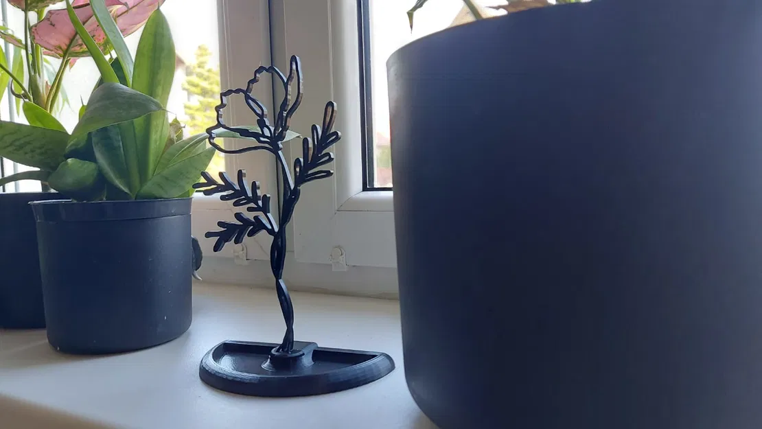 Giá treo trang sức hình bông hoa nghệ thuật One-line - Image 6