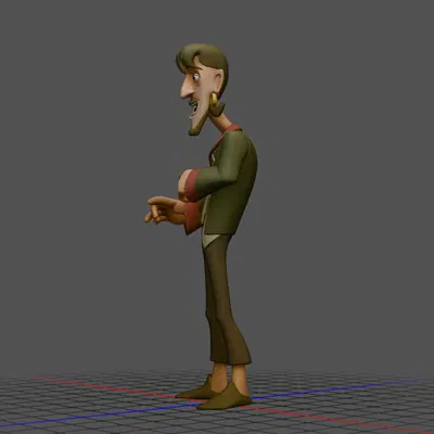 Mô hình 3D nhân vật cướp biển Ragetti ấn tượng