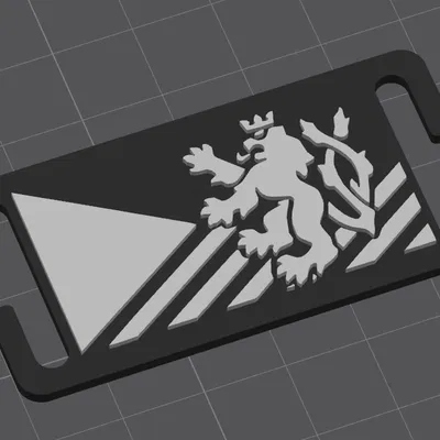 Miếng dán MOLLE cờ Cộng hòa Séc và sư tử cho ba lô, áo vest