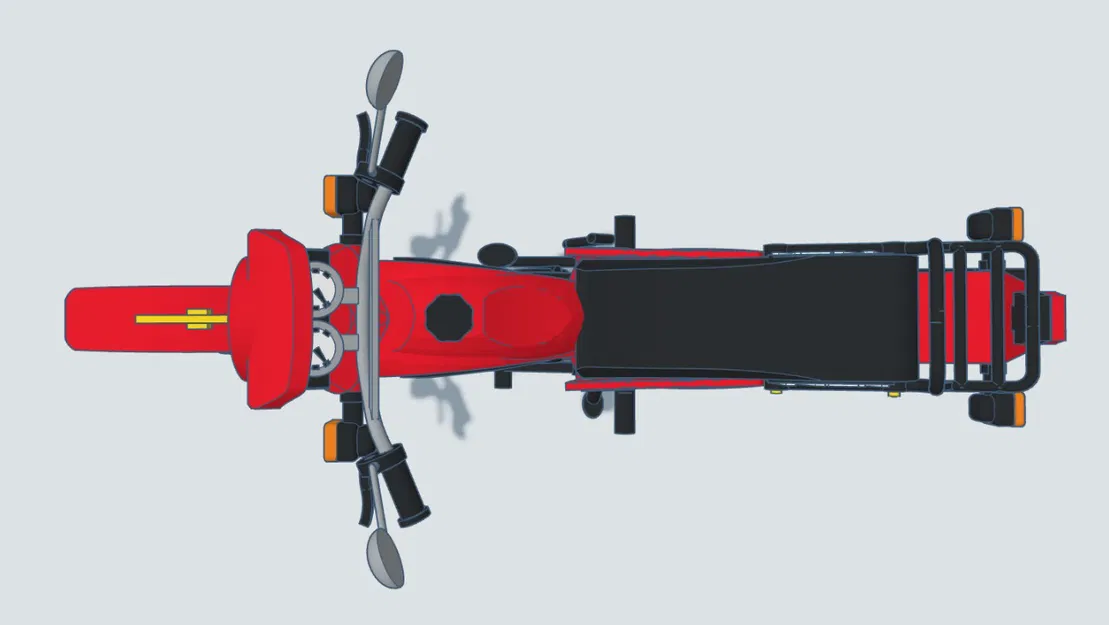 Mô hình xe Honda MTX50 1983 tỉ lệ 1:8 - Bản thiết kế in 3D - Image 5