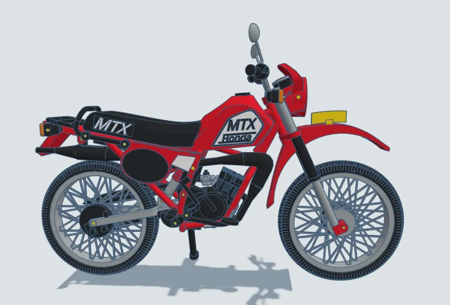 Mô hình xe Honda MTX50 1983 tỉ lệ 1:8 - Bản thiết kế in 3D - Image 10