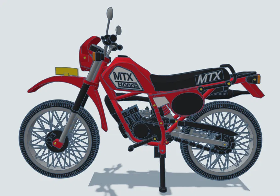 Mô hình xe Honda MTX50 1983 tỉ lệ 1:8 - Bản thiết kế in 3D - Image 11