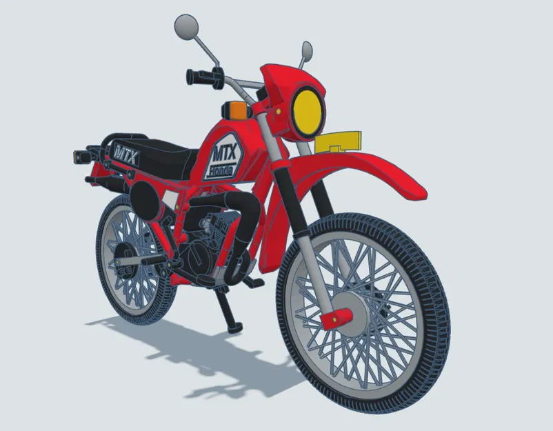 Mô hình xe Honda MTX50 1983 tỉ lệ 1:8 - Bản thiết kế in 3D - Image 12