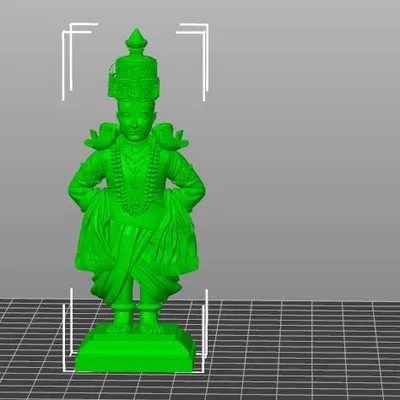 Mô hình 3D tượng Panduranga (Pandharpur Vitthal) tinh xảo