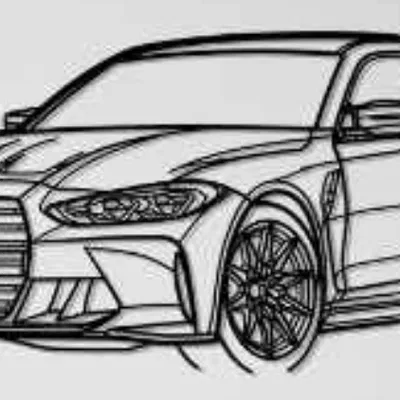 Mô hình trang trí tường BMW M3 G80 Competition 3D (Wall Art)