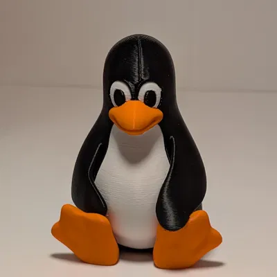 Tux đã được xử lý đáy phẳng, sẵn sàng cho in nhiều màu