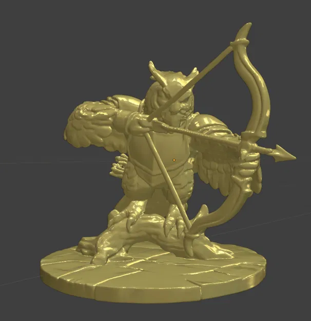 Mô hình 3D Cú Cung Thủ (The Owl Archer) cho game Dungeons and Dragons - Image 1