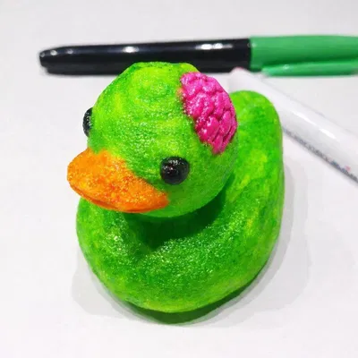 Mô hình chú vịt Zombie (Zombie Duck) in 3D cực đáng yêu và độc đáo