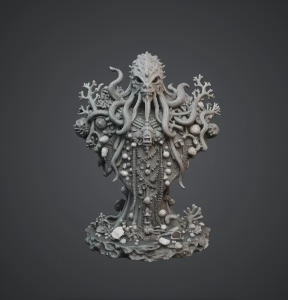 Tượng Bán Thân Kinh Dị Cosmic Sea – Thực Thể Đại Dương Eldritch - Image 1