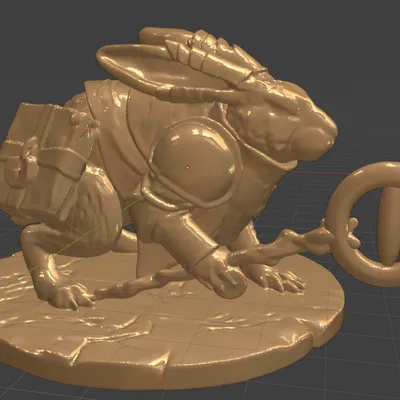 Mô hình 3D thỏ pháp sư The Banishing Bunny Magic Caster siêu chất