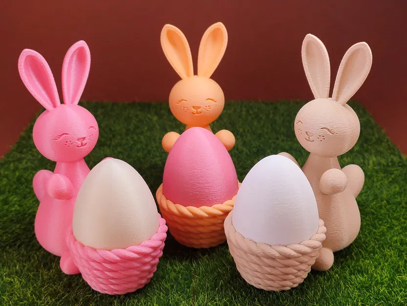 Chú thỏ dễ thương ôm bát trứng - Image 3