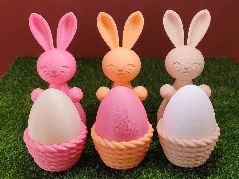 Chú thỏ dễ thương ôm bát trứng - Image 4