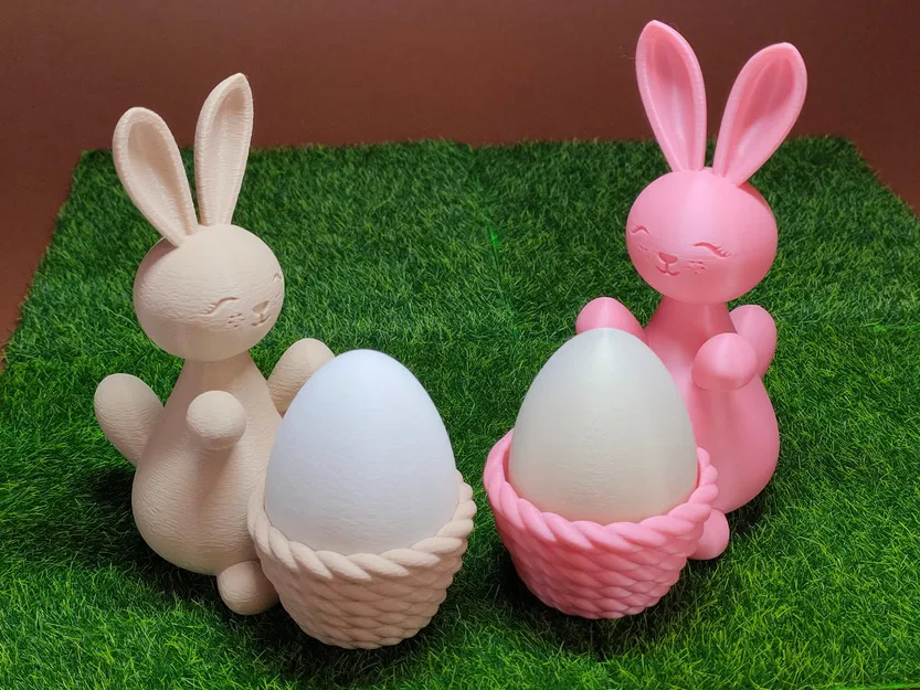 Chú thỏ dễ thương ôm bát trứng - Image 5