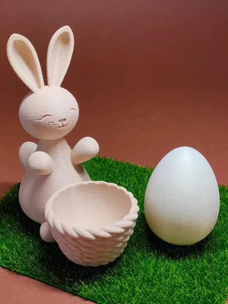 Chú thỏ dễ thương ôm bát trứng - Image 6