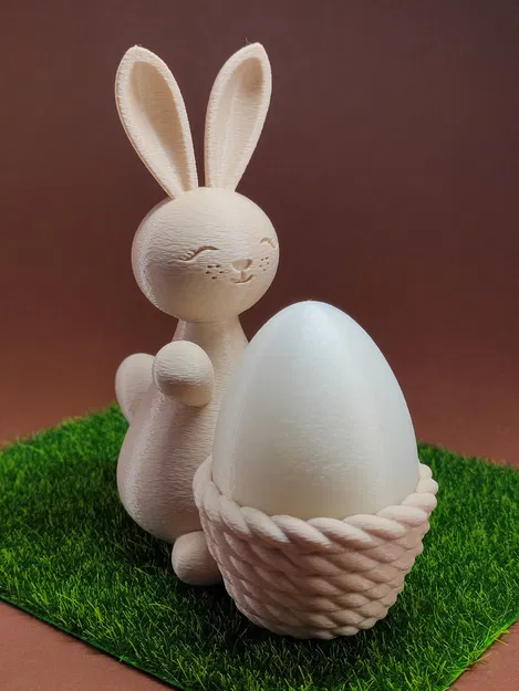 Chú thỏ dễ thương ôm bát trứng - Image 7