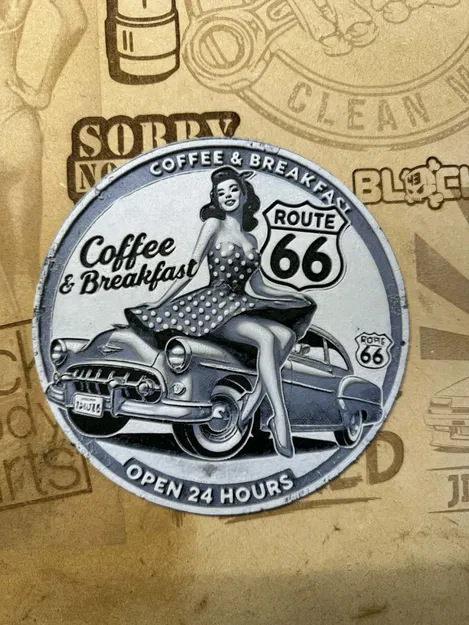 Bảng hiệu ăn sáng Route 66 - Image 1