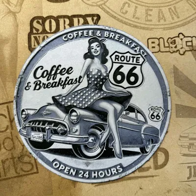 Bảng hiệu ăn sáng Route 66