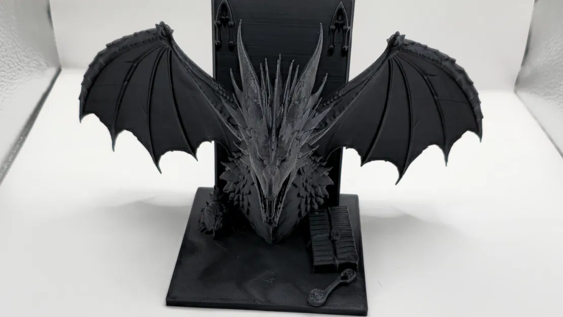 Chặn Sách Rồng – Mô Hình Dragon Bookend Phong Cách Fantasy Hoành Tráng - Image 1