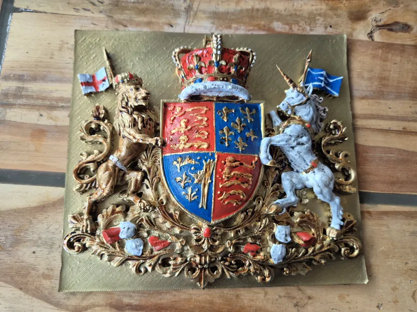 Mô hình 3D Phù hiệu Hoàng gia Anh - Vua Henry V đẹp mắt - Image 1