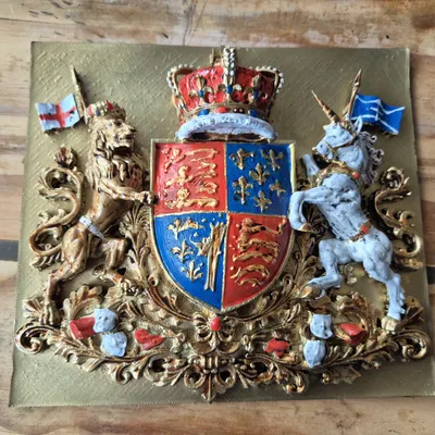 Mô hình 3D Phù hiệu Hoàng gia Anh - Vua Henry V đẹp mắt