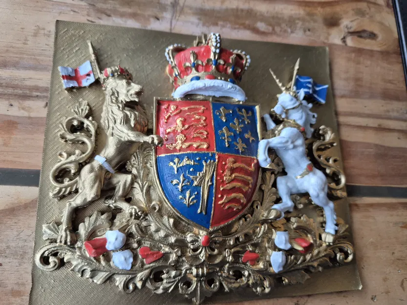 Mô hình 3D Phù hiệu Hoàng gia Anh - Vua Henry V đẹp mắt - Image 2