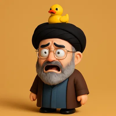 Mô hình 3D New Supreme - Sitting Duck trang trí bàn làm việc