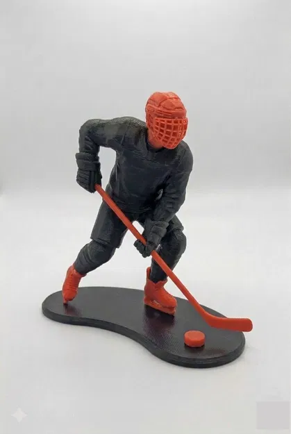 Mô hình cầu thủ khúc côn cầu phong cách tối giản hình vuông - Image 1