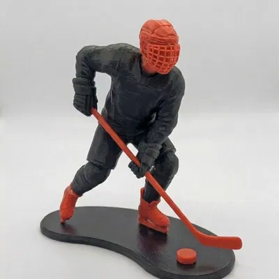 Mô hình cầu thủ khúc côn cầu phong cách tối giản hình vuông