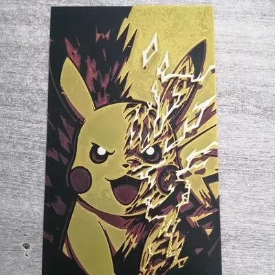 Mẫu tranh 3D Hue Forge Pikachu đẹp mắt cho tín đồ Pokémon