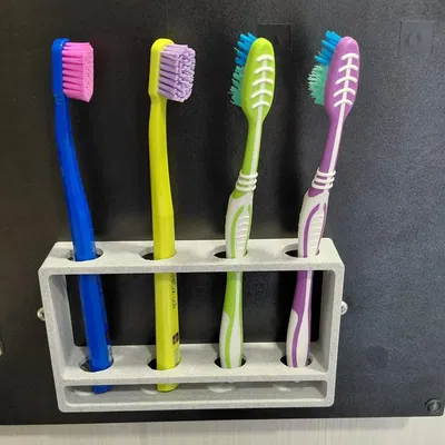 Giá treo bàn chải 3D gắn tủ tiện lợi cho phòng tắm gọn gàng