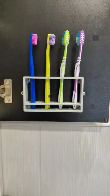 Giá treo bàn chải 3D gắn tủ tiện lợi cho phòng tắm gọn gàng - Image 2