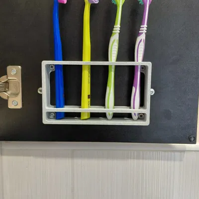 Giá treo bàn chải 3D gắn tủ tiện lợi cho phòng tắm gọn gàng