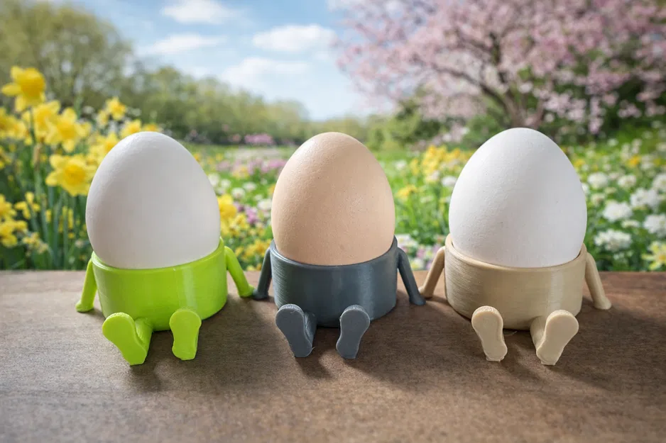 Ly đựng trứng hình người ngộ nghĩnh (Trang trí Phục sinh) – Dễ in - Image 1