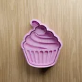 Bộ file STL khuôn cắt bánh quy hình Cupcake | Khuôn Fondant tráng miệng | File in 3D - Thumbnail 3