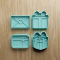 Bộ sưu tập khuôn cắt bánh quy hình quà tặng & phong bì (File STL in 3D) - Thumbnail 1