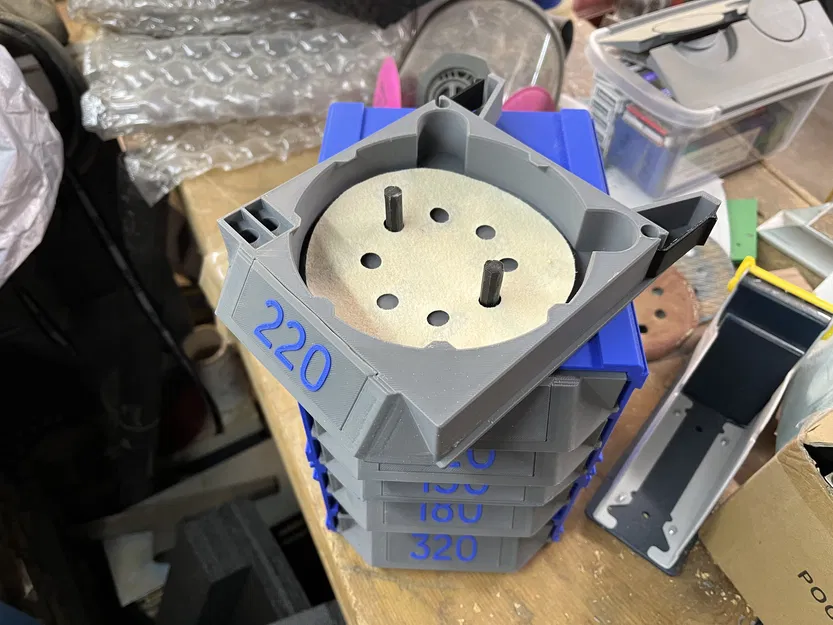 Khay Đựng Giấy Nhám Đĩa 5 inch (125mm) Có Thể Xếp Chồng - Image 7