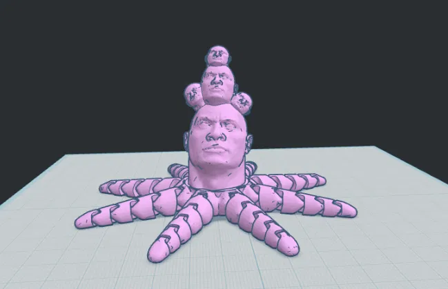 Mô hình trang trí độc lạ Roctopus (The Rock bạch tuộc) in 3D - Image 1
