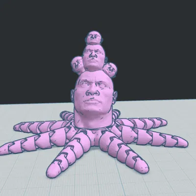 Mô hình trang trí độc lạ Roctopus (The Rock bạch tuộc) in 3D